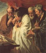 Jacob Jordaens The Four Evangelists oil on canvas